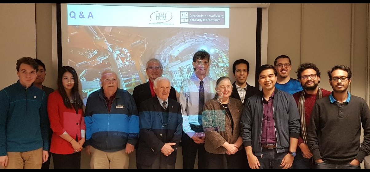 CIM Distinguished Lecture entitled “Development of the Cigar Lake Jet Boring Mining Method” by Mr. Marty Wacker of Cameco Corporation in November 2017