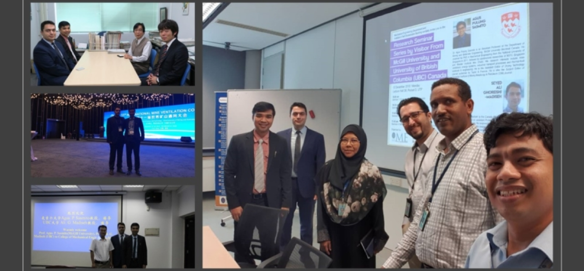 2018 visits to Kumamoto University, International Mine Ventilation Congress and University Technology of Petronas